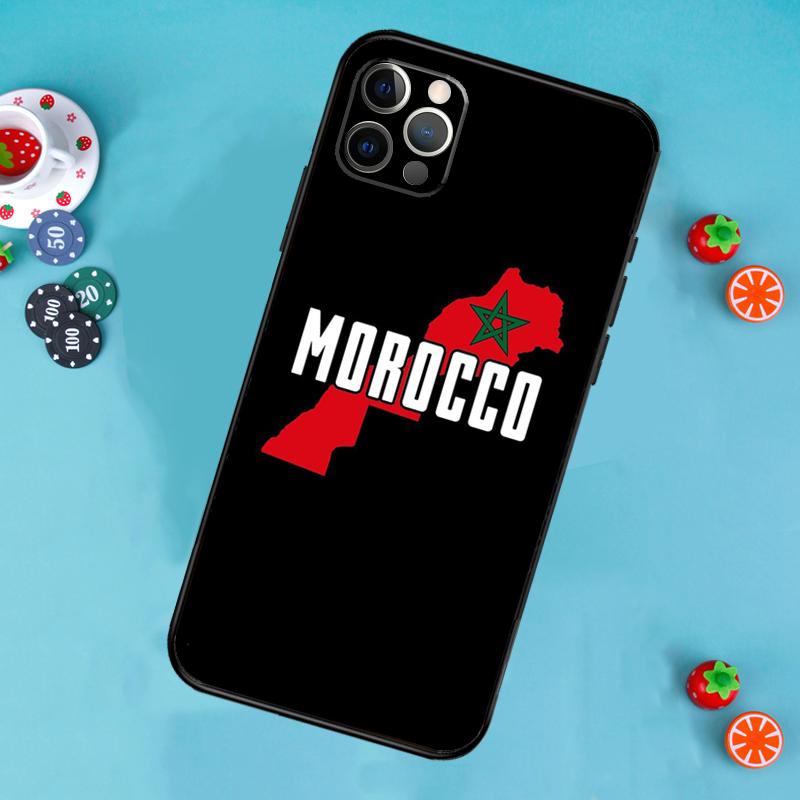 Morocco Flag Moroccan Phone Case For iPhone 17 Air 14 16 15 11 12 13 Pro Max 12 13 mini 15 16 Plus 16e Cover Funda