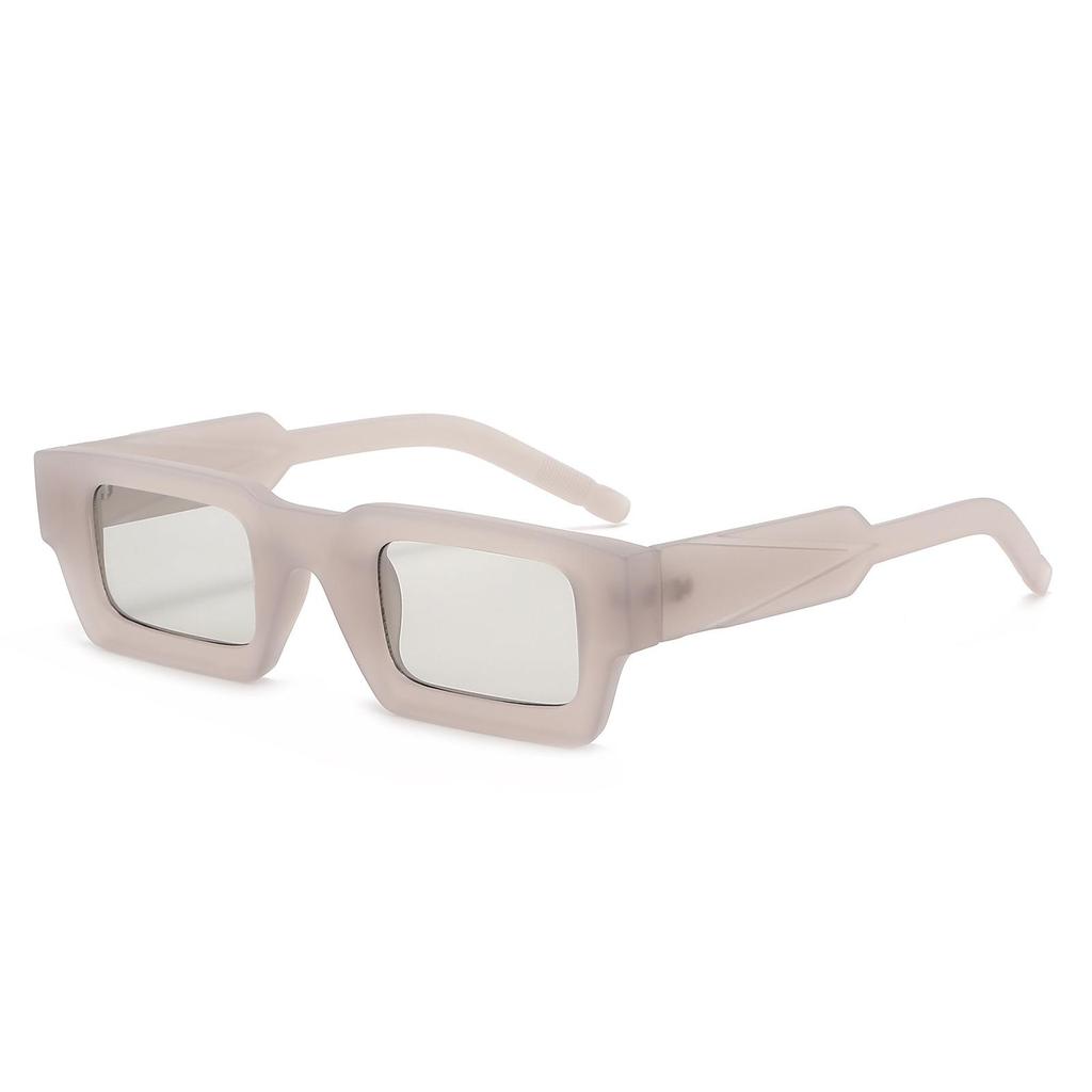 Retro Square Sunglasses for Women - Small Frame, Color Mirror Lenses, Versatile European & American Street Style