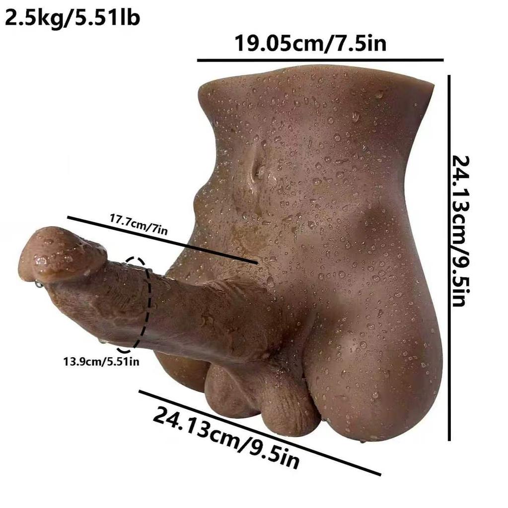 TPE Sex Doll Soft Material 3-piece Set Big And Fierce Penis 3D Tight Anal Love Doll Unisex Half Body Adults Masturbation Sex Toy