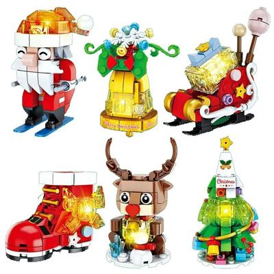 Christmas LED Light Shiny Lighting Decorative Lego -compatible Block 6 Species, 6 Sets