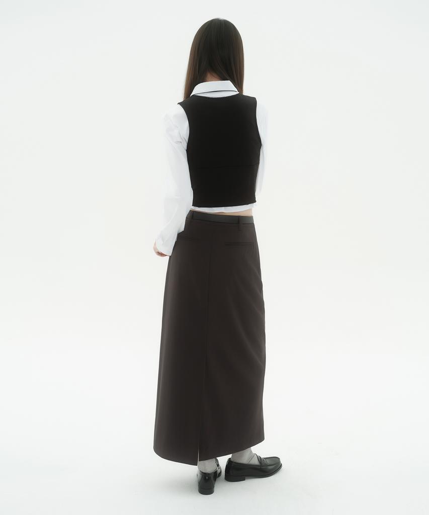 Musinsa Standard Woman Women'S Maxi Skirt [Dark Brown]