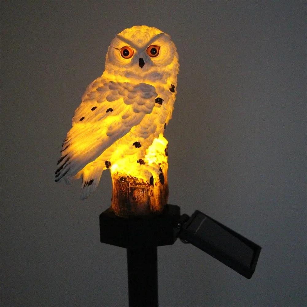 Solar-Powered Owl Garden Lights - Durable Stake Lighting for Pathways and Lawns, Illuminates At Night