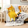 Cartoon Cat and Dog Patterns Flannel Printed Blanket Suitable for All Seasons Suitable for Living Room Office Sofa and Travel