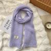 Scarf women's winter high-end sense new solid color warm imitation cashmere scarf knitted scarf shawl