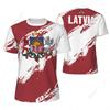 Sports Mesh T-shirt Latvia Flag For Running Bike Soccer Tennis Football Fitness Tees 3D Printed Custom