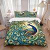 Ensemble de housse de couette Art Paon 3 pièces, Ensemble de literie Imprimé Mode Classique Populaire, Doux Confortable, Utilisation Toutes Saisons, Pour Chambre à Coucher, Chambre d'Invités188
