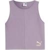 Puma Classics Round Neck Pullover Solid Color Small Logo Comfortable Breathable Short Sleeveless Vest Women tops Light-Plum 626625-30