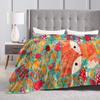 Cute Fox Cozy Blanket Funny Travel Office Throw Blanket Couch Bed Flannel Bedspread Sofa Bed Cover