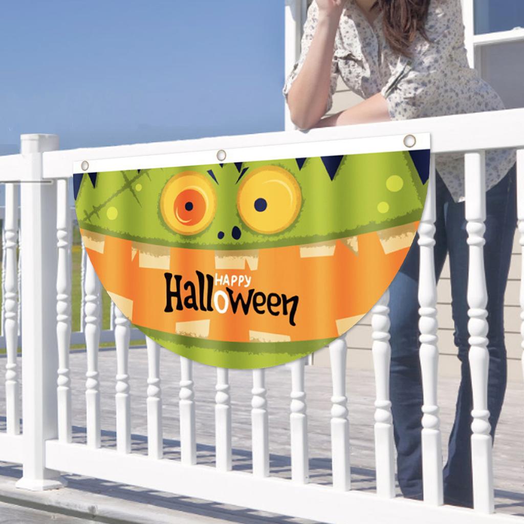 Decoratiuni de Halloween Elemente pentru gard pentru curte in aer liber Gard Pandantiv Fan Drapel Decorat