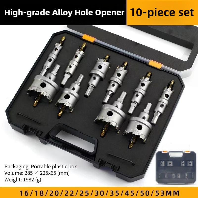 6PCS/10PCS Upgrade Heavy Duty Carbide TCT Carbide Hole Saw Kit Professional Hard Metal Hole Opener