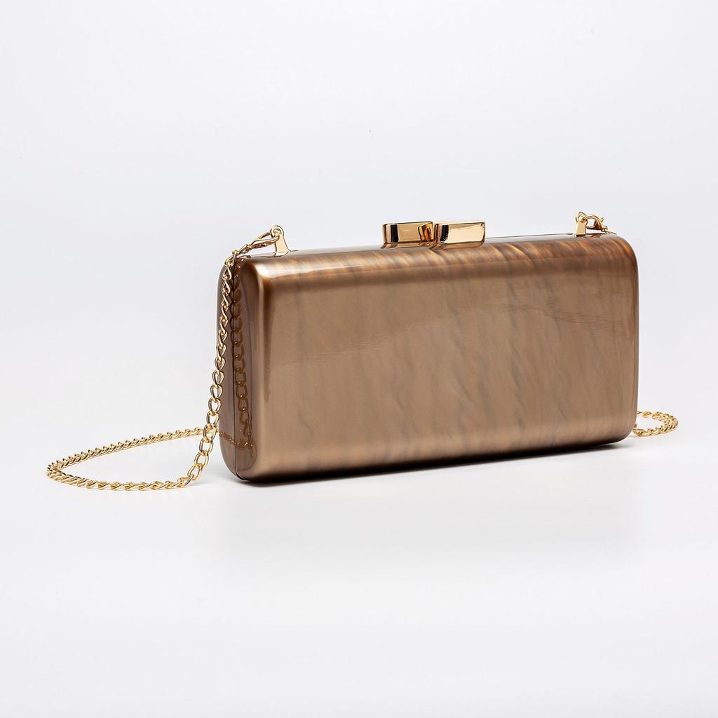 Neue Acryl-Muschelform-Schultertasche für Damen Modische Ketten-Umhänge-Abend-Clutch-Tasche