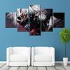 5Pcs Anime Japanese Ghoul Tokyo Pictures Canvas Paintings Art 5 Panel Room Decor 5 Pieces No Framed HD Print Home Decor