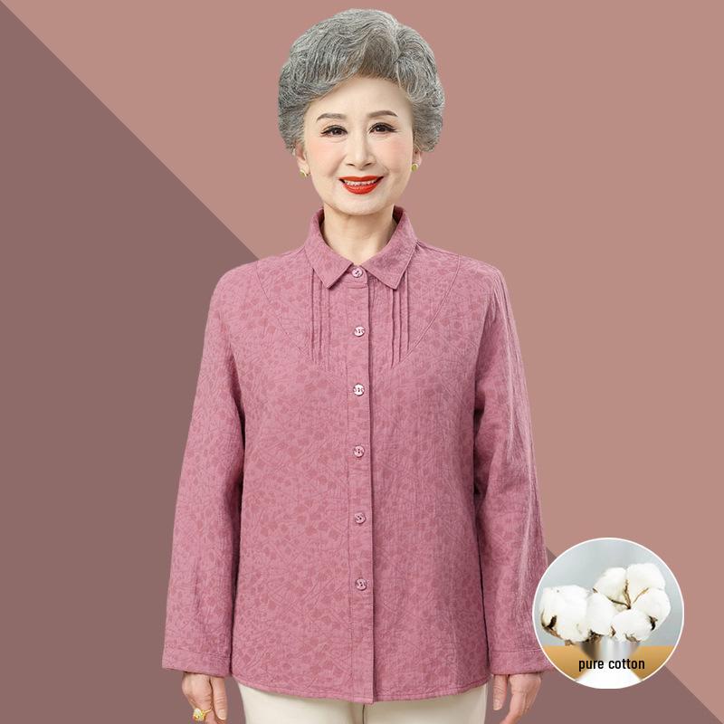 

Grandma Spring & Autumn Long Sleeve Cardigan for Women 3XL (for 110-120 kg)