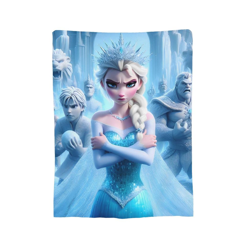 Frozen Elsa Anna Olaf Fantasy Comedy Knitted Blankets Fleece Super Warm Throw Blanket for Bedroom Sofa Bedspread