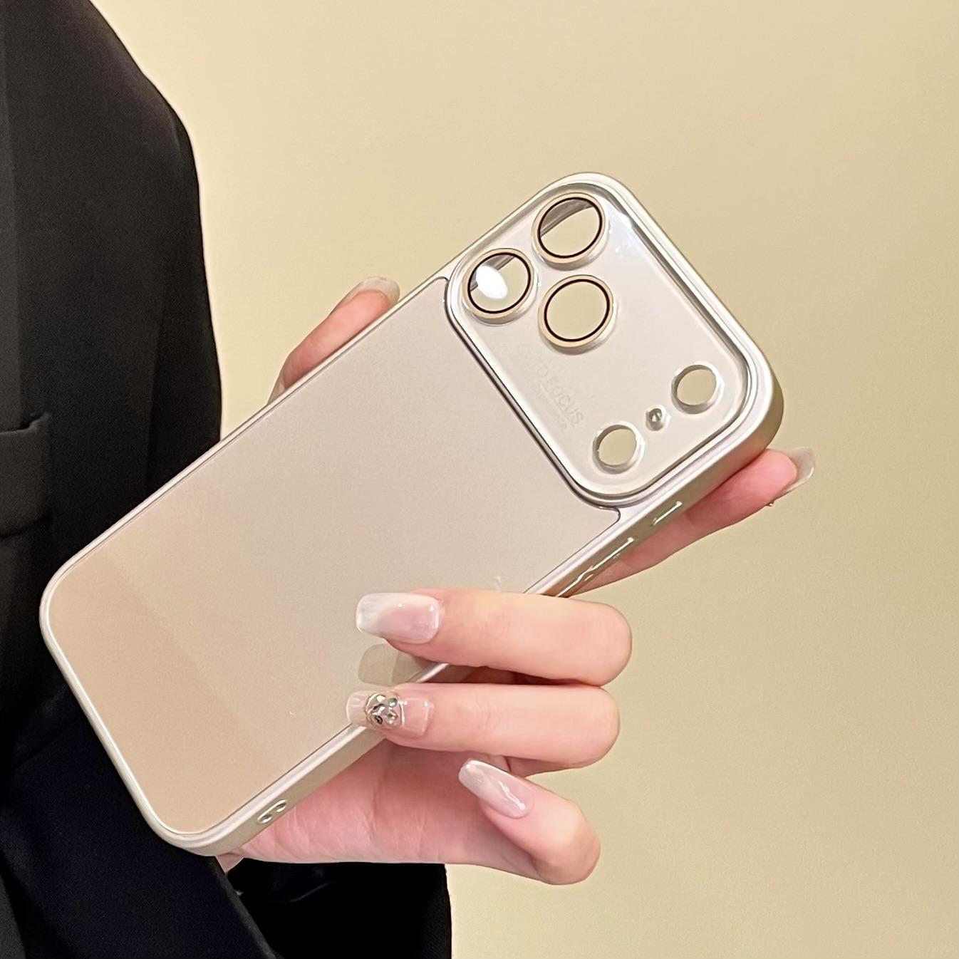 

Розкішний Захисний Чохол-Кришка з Великим Вікном для Об єктива для iPhone 17 16 15 14 13 12 11 Pro Max Plus Ударостійкий Чохол для Телефона з Загартованим Склом iPhone 13 mini