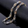 Black Choker Necklace Men Never Fade Gold Color 316L Stainless Steel 55CM Mens Long Chain Necklace Best Friends Jewelry Man