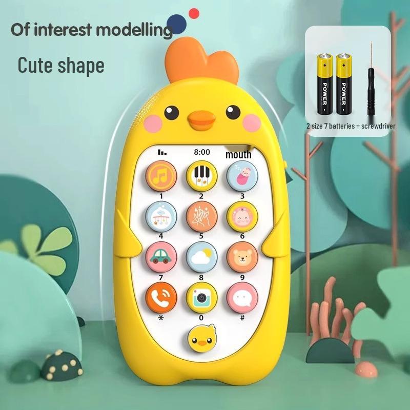 Baby's 2025 Model Toy Phone: Safe, Bite-Friendly, Educational Sound & Music Simulation for Toddlers