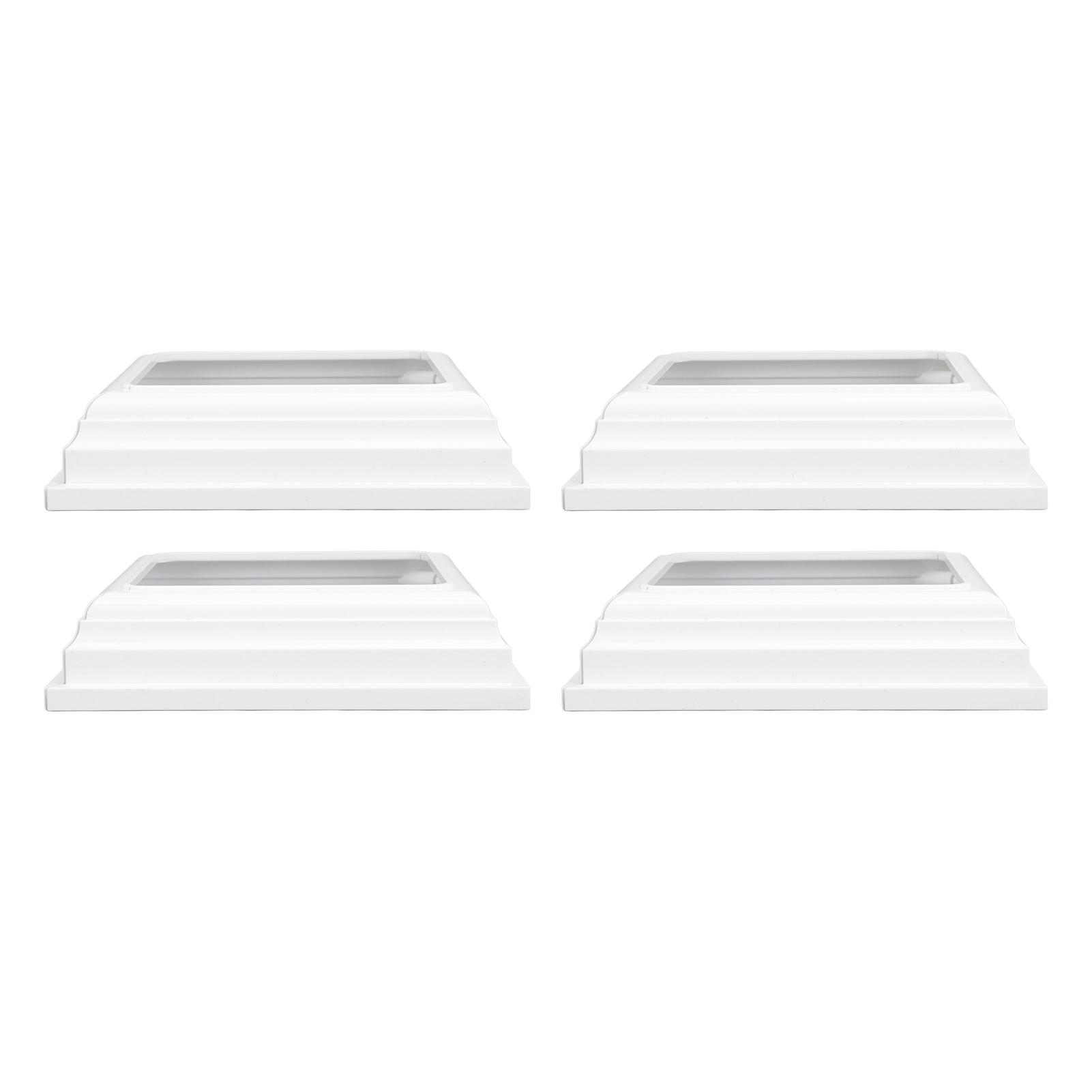 

4 шт. Виниловая юбка для столба раздельного типа, основание для колонны террасы, крышка для столба 4x4 дюйма, декоративная отделка для забора, крыльца, перил