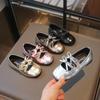 2026 Spring/Autumn Girls' Dance Shoes with Bow - Cute Leather Single Shoes for Children