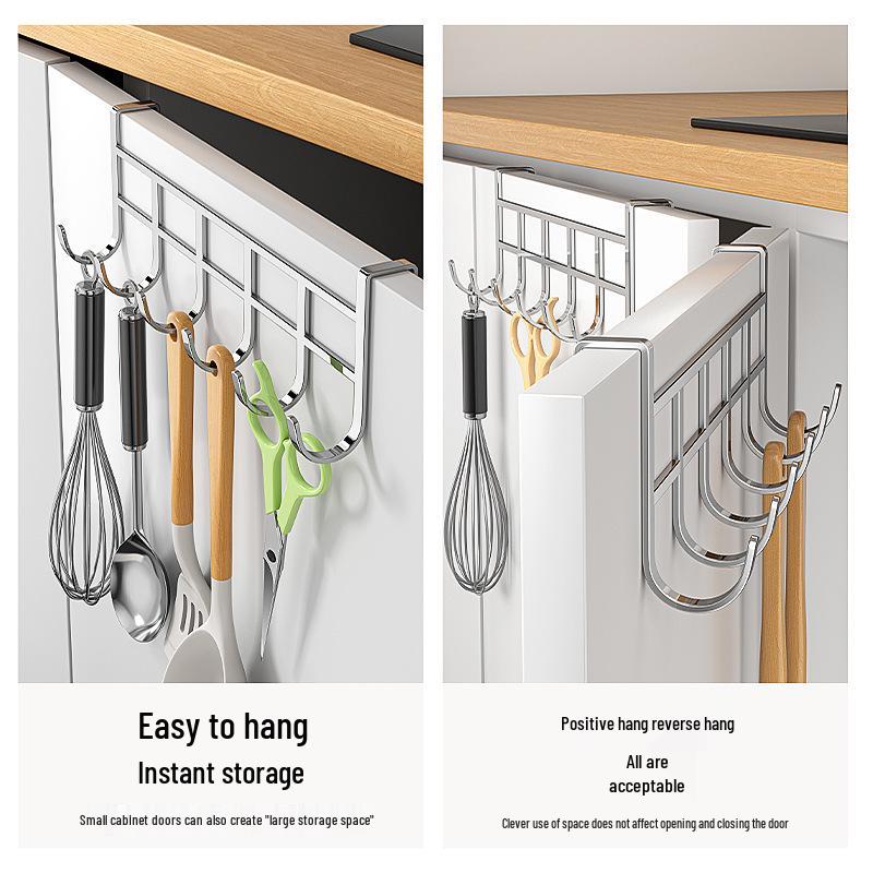 Stabiler Bohrfreier Hängeorganizer für Mäntel und Hüte hinter der Tür, Wandmontierter Haken für Kleidung und Schlüssel.