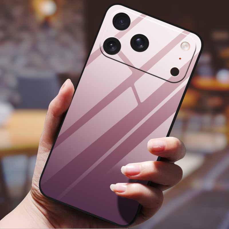 Gradient Phone Case for iphone 17  pro max iphone17 Air Tempered Glass Hard Back Cover for Apple iphone17pro Candy Color Pattern