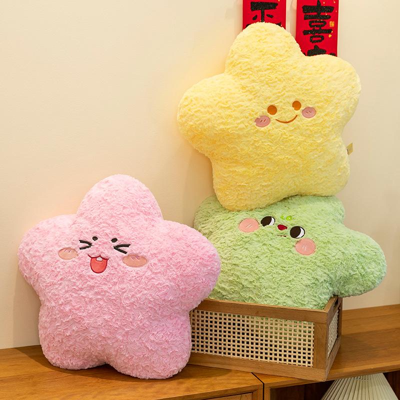 Cute Star Plush Toy Girl Sleeping Throw Pillow Bedside Pillow Tatami Chair Cushion