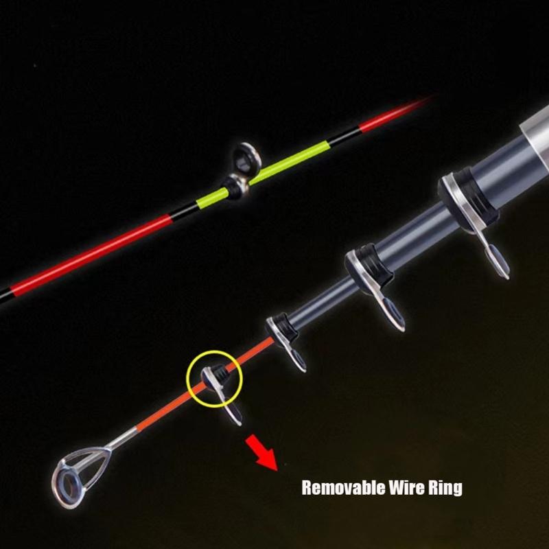 Collapsible Short Section Saltwater Fishing Poles High Strength Carbon Construction Easy Assembly Design
