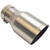 MILLTEK SPORT Universal Car Muffler 304 Stainless Steel Matte Brushed Finish with Pointed Exhaust Tip And Slanted Pipe