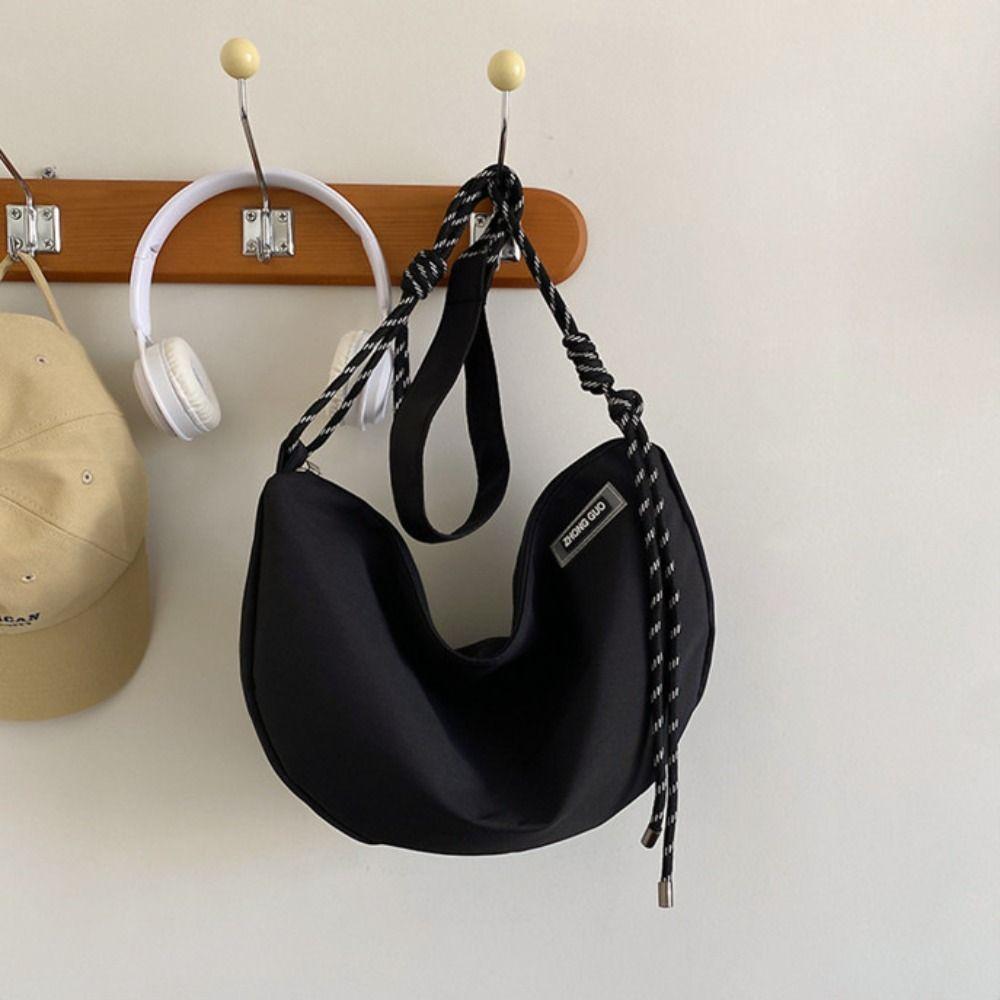 Half-moon Shape Dumpling Shoulder Bag Waterproof Sports Message Bag Female/Male