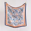 Elegant Flower Simulation Silk High-end Large Square Scarf Silk Scarf Printed Shawl Decorative Scarf Sunscreen Scarf Headscarf Scarf