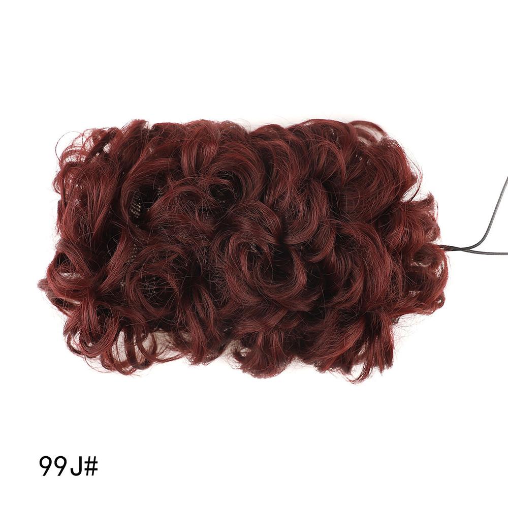 Chignon Updo Elastic Drawstring Hair Bun Pad In Black Brown Colors Straight Curly Hairpieces for Women Ladies