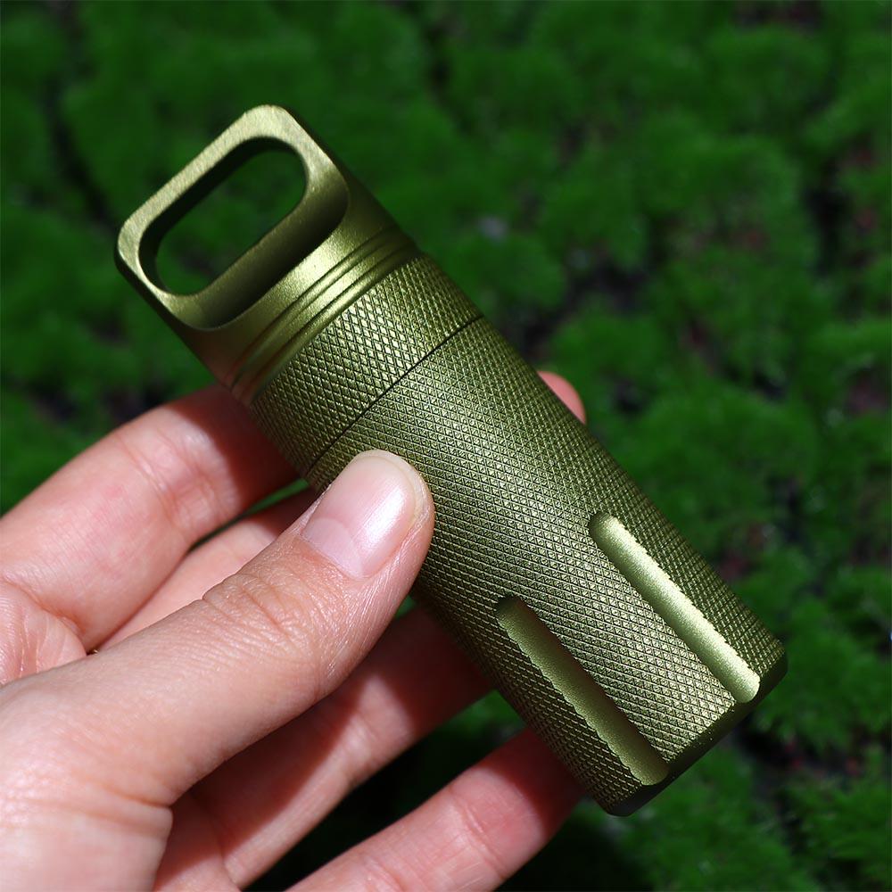 Hike Box Capsule Medicine Case Keychain Survival Container Seal Tank First-Aid Canister Pill Box
