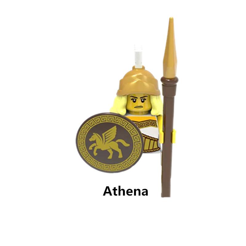 Medieval Military War Soldier Doll Building Block Spartan Soldier Crusader Roman Knight Weapon Sword Helmet Children's Toy Gifts