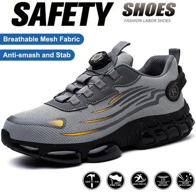 Indestructible Men's Work Shoes Steel Toe Puncture Resistant Safety Shoes Safe Comfortable Sneakers Men's Safety Boots