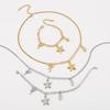 Women Fashion Exquisite Luxury Starfish Conch Dolphin Pendant Bracelet Necklace Retro Ocean Vacation Style Jewelry For Women