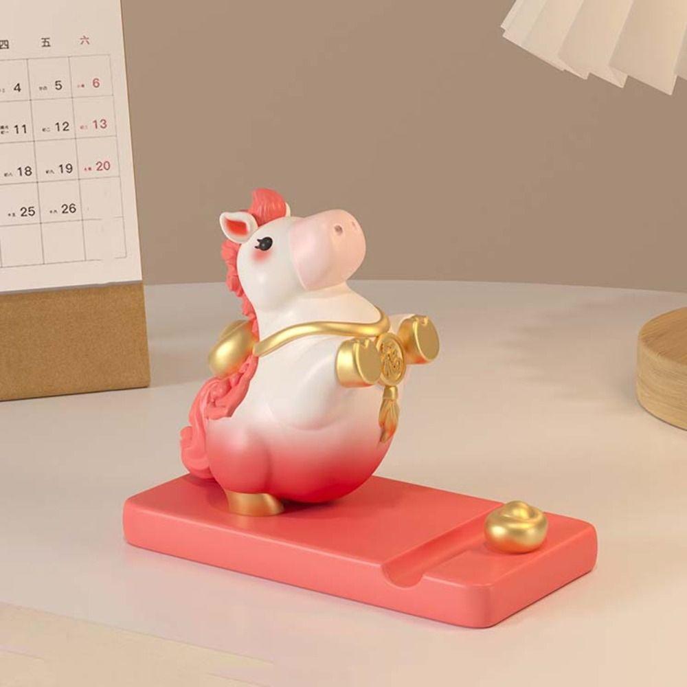 Pony Shape Zodiac Pony Phone Holder Resin Cell Phone Bracket Mobile Phone Stand Phone Accessories