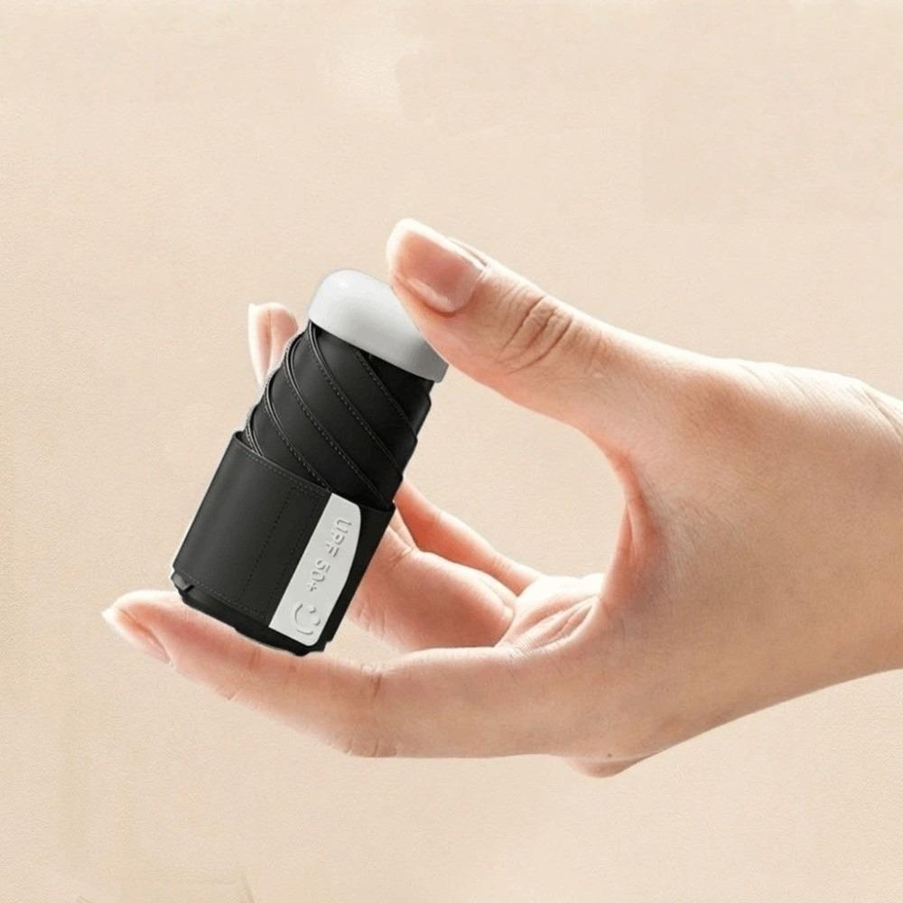 Capsule UPF50 UV Umbrella Windproof Rain Umbrella Portable Mini Sunshade Umbrella  Summer