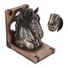 Wielofunkcyjna rzeźba głowy konia, żywiczne podpórki do książek z koniem do domu, biura, salonuBS20900 Brązowy koń