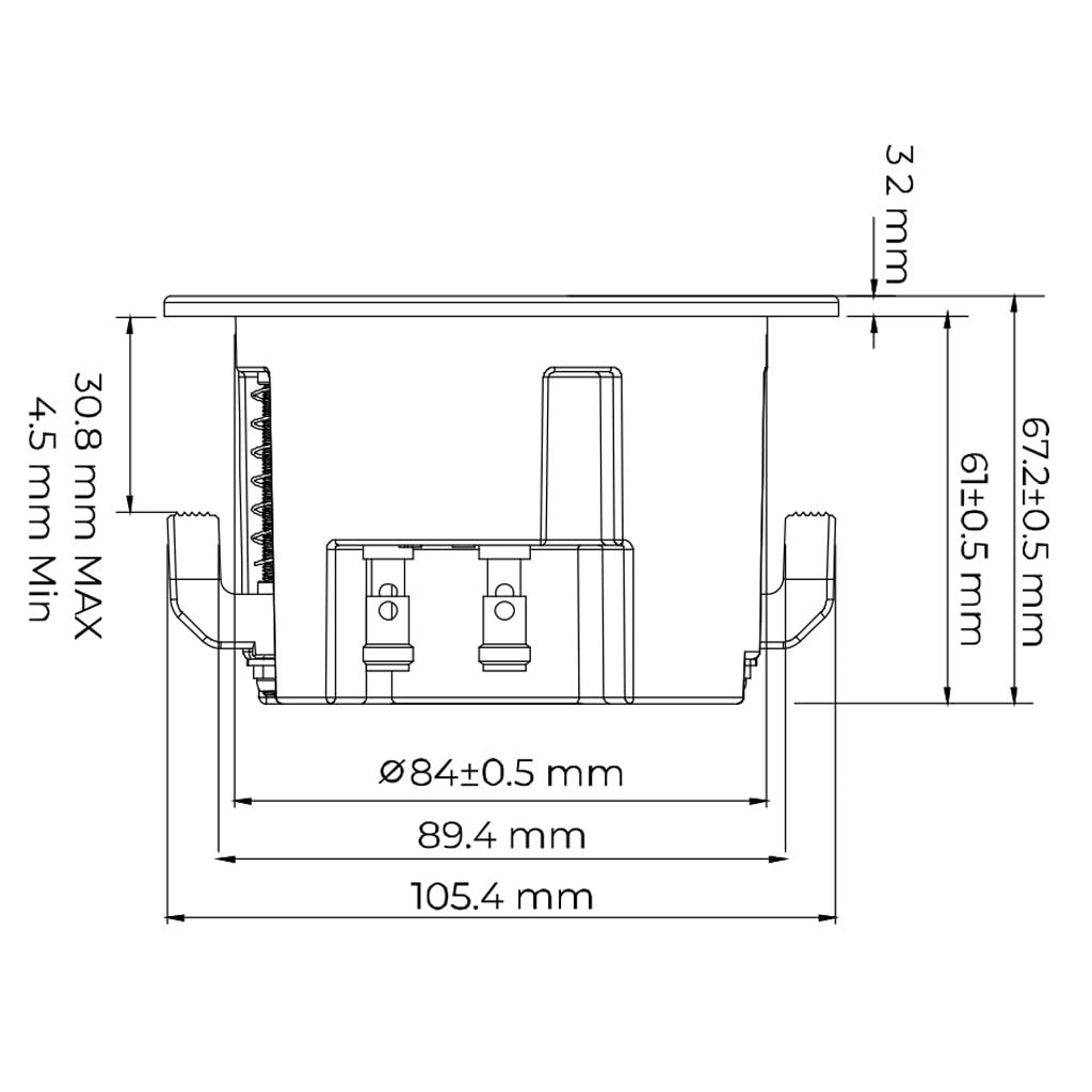Home Theater Factory Embedded Speaker Speaker Home Theater Factory Original Product Operated by Abac Ultra-compact In-ceiling HF-SP250IC [1 Unit]