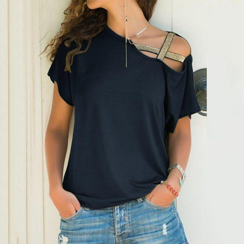 Premium Quality Womens Loose Blouse Casual Shirt Top Short Sleeve For Daily Comfort