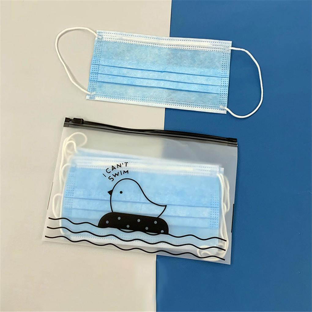 Pack of 10 Zipper Storage Bags Plastic Portable Dust-proof Pocket Pens Stationery Packaging Organizer for School Outdoor