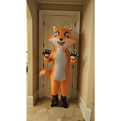 Nafukovací sviatočný kostým roztomilá líška jednodielny párty nafukovací kostým na prezliekanie Halloween Vianoce vtipný oblek cosplay párty kostým