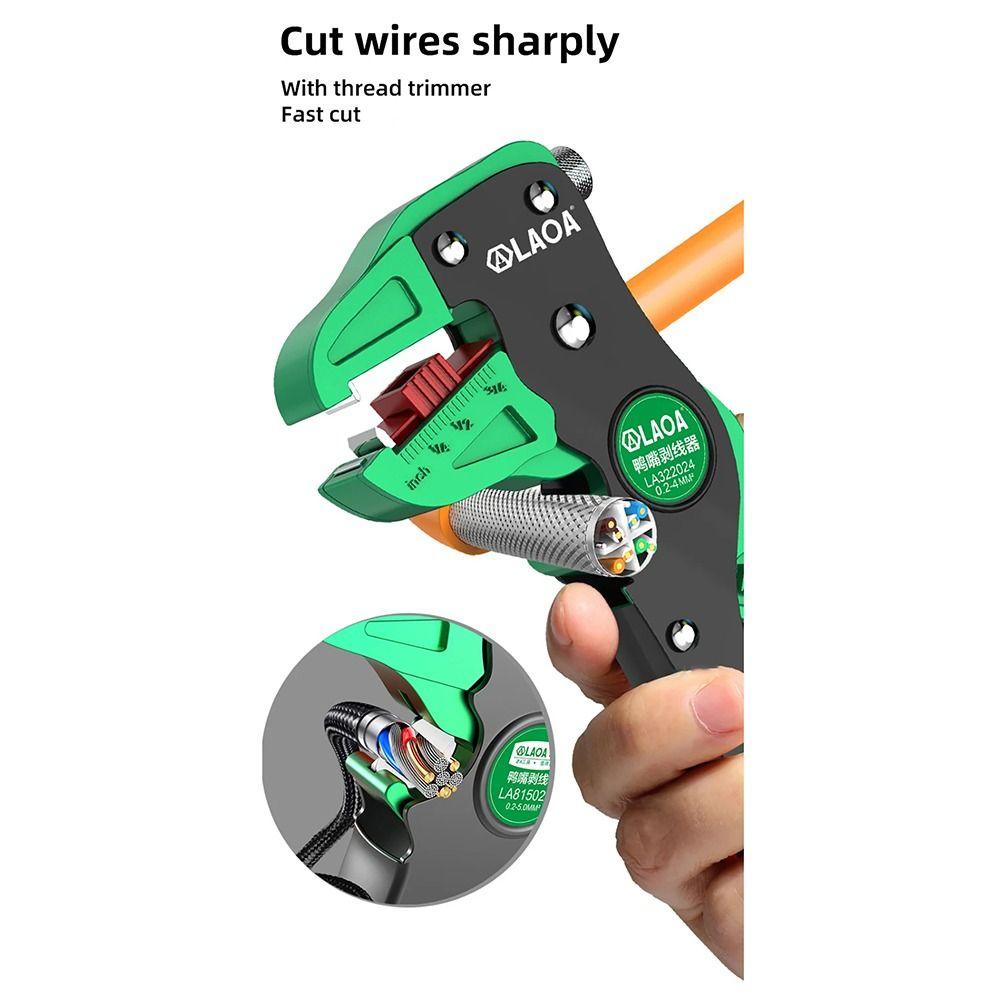 1Pcs Flat Wire Wire Stripper Adjustable Cable Cutting Nippers Durable Electrician Pliers