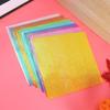 50Pcs  Iridescent Paper Square Shiny Origami Folding Paper Colors DIY Handcraft Paper for Paper Crane Paper Cut Arts Craft