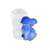 Ins Easter Rabbit Candle Mold Diy Aromath Gypsum Sit Up and Look Up Sitting Rabbit with Drooping Ears Silicone Mold