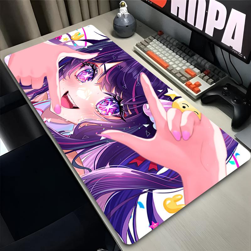 Colorful Anime Mouse Pad O-oshi no Ko E-sports Gamer Desk Mat kawaii carpet Laptop Game Accessories Large Mousepad For Best Gift