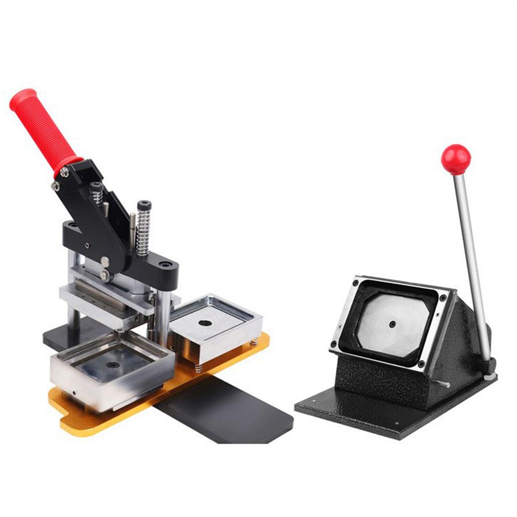 Fridge Magnet Press Maker and Paper Cutter 2x2 Inch 50x50mm Custom Photo Square Pin Making Machine Kit