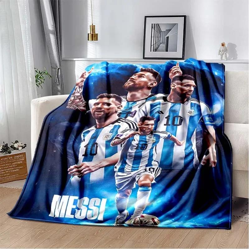 Football Superstar L-Leo-Messi-i Flannel Adult and Children's Blanket Sofa Bed Decoration Blanket Portable Blanket Gift