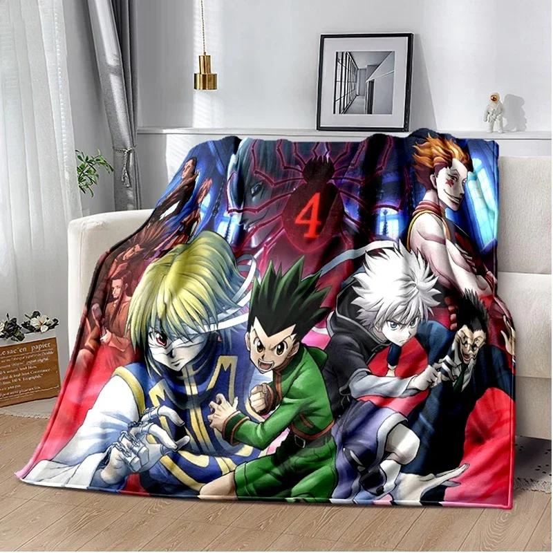 HUNTER X HUNTER Wurfdecke Anime Weiche Decke Leicht Warm Cartoon Decken für Kinderzimmer Schlafzimmer