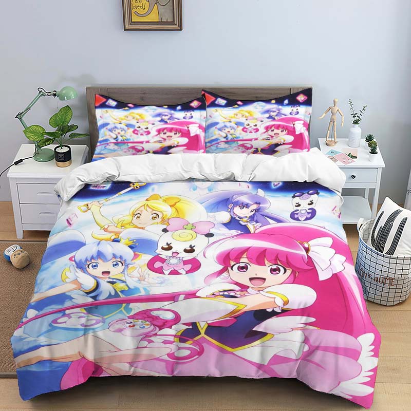 2026 New Pretty Cure Themed Duvet Covers and Pillowcases – Perfect for Single, Double, Queen, and King Beds – Holiday Gifts